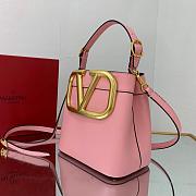 Valentino Supervee Leather Handbag Pink WW2B0J74ZXL 20x19x12cm - 5