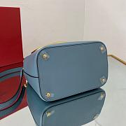 Valentino Supervee Leather Handbag Blue WW2B0J74ZXL 20x19x12cm - 6