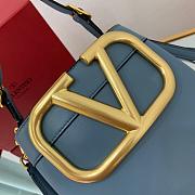 Valentino Supervee Leather Handbag Blue WW2B0J74ZXL 20x19x12cm - 3