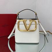 Valentino Supervee Leather Handbag White WW2B0J74ZXL 20x19x12cm - 1