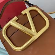 Valentino Supervee Leather Handbag Brown WW2B0J74ZXL 20x19x12cm - 5