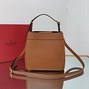 Valentino Supervee Leather Handbag Brown WW2B0J74ZXL 20x19x12cm - 4