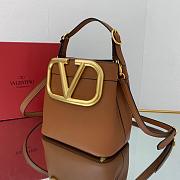 Valentino Supervee Leather Handbag Brown WW2B0J74ZXL 20x19x12cm - 3