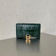 Balenciaga Hourglass Wallet On Chain Crocodile Leather Green 6560501 19x12x5cm - 5