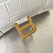 Balenciaga Hourglass Wallet On Chain Crocodile Leather White 6560501 19x12x5cm - 4