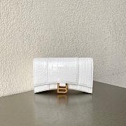 Balenciaga Hourglass Wallet On Chain Crocodile Leather White 6560501 19x12x5cm - 2