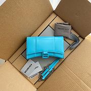 Balenciaga Hourglass Wallet On Chain Blue 6560501 19x12x5cm - 1
