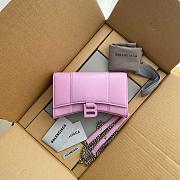 Balenciaga Hourglass Wallet On Chain Pink 6560501 19x12x5cm - 1