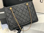 Chanel Large Shopping Bag Grained Leather Black AS2360 23x35.5x9.5cm - 4