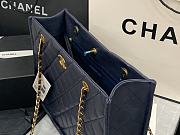 Chanel Large Shopping Bag Grained Leather Navy AS2360 23x35.5x9.5cm - 5