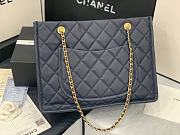 Chanel Large Shopping Bag Grained Leather Navy AS2360 23x35.5x9.5cm - 3