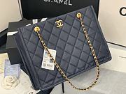 Chanel Large Shopping Bag Grained Leather Navy AS2360 23x35.5x9.5cm - 2