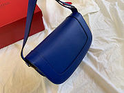 Valentino Garavani Supervee Crossbody Bag Leather Blue WB0G09ZXL 26.5x9x15cm - 4