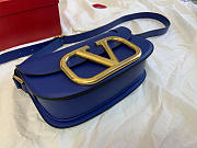 Valentino Garavani Supervee Crossbody Bag Leather Blue WB0G09ZXL 26.5x9x15cm - 6