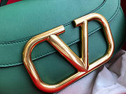 Valentino Garavani Supervee Crossbody Bag Leather Green WB0G09ZXL 26.5x9x15cm - 2