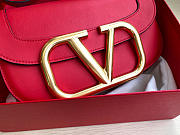 Valentino Garavani Supervee Crossbody Bag Leather Red WB0G09ZXL 26.5x9x15cm - 2
