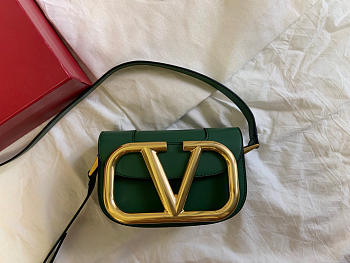 Valentino Small Supervee Crossbody Bag Green XW2B0G45ZXL 18x7.5x12.5cm