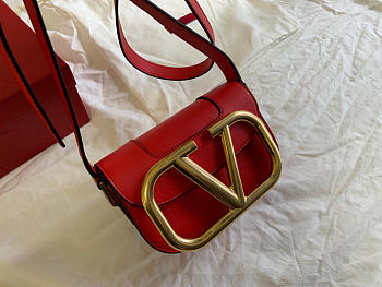 Valentino Small Supervee Crossbody Bag Red XW2B0G45ZXL 18x7.5x12.5cm