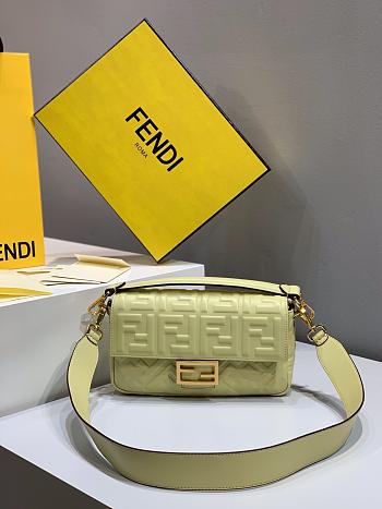 Fendi Baguette Nappa Leather Lime 8BR600 26x5x15cm