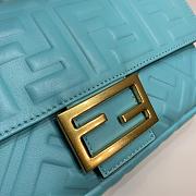 Fendi Baguette Nappa Leather Blue 8BR600 26x5x15cm - 6