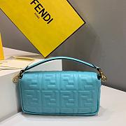 Fendi Baguette Nappa Leather Blue 8BR600 26x5x15cm - 4