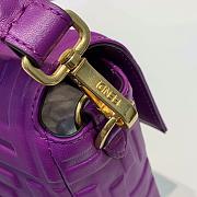 Fendi Baguette Nappa Leather Purple 8BR600 26x5x15cm - 6