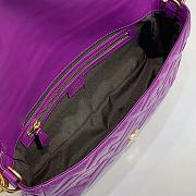 Fendi Baguette Nappa Leather Purple 8BR600 26x5x15cm - 4