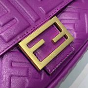 Fendi Baguette Nappa Leather Purple 8BR600 26x5x15cm - 2