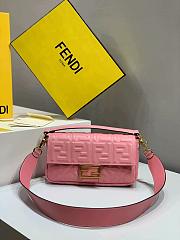 Fendi Baguette Nappa Leather Pink 8BR600 26x5x15cm - 1