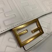 Fendi Baguette Nappa Leather White 8BR600 26x5x15cm - 5