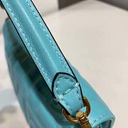 Fendi Small Baguette Nappa Leather Blue 8BS017 18x4x11cm - 6