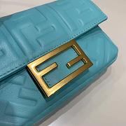 Fendi Small Baguette Nappa Leather Blue 8BS017 18x4x11cm - 4