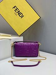 Fendi Small Nappla Leather Purple 8BS017 18x4x11cm - 4
