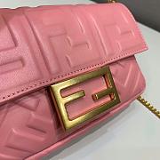 Fendi Small Nappla Leather Pink 8BS017 18x4x11cm - 3