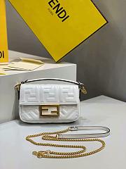 Fendi Small Nappla Leather White 8BS017 18x4x11cm - 1