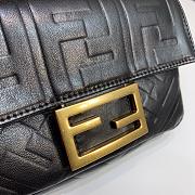 Fendi Small Nappla Leather Black 8BS017 18x4x11cm - 3