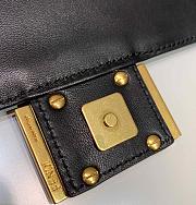 Fendi Small Nappla Leather Black 8BS017 18x4x11cm - 2