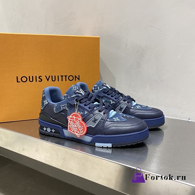Louis Vuitton Trainer Sneaker 1A9IQH Blue  - 1