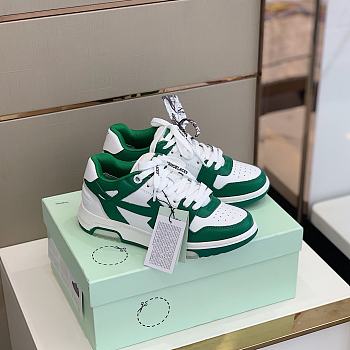 Off White Low Top Sneakers Green/White