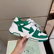 Off White Low Top Sneakers Green/White - 3