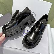 Prada Monolith Loafers Leather Black  - 5