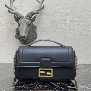Fendi Baguette Chain Black Leather 8BR783 27x6x13.5cm - 1