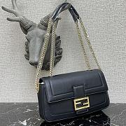 Fendi Baguette Chain Black Leather 8BR783 27x6x13.5cm - 2