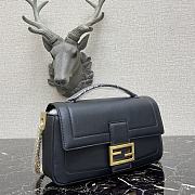 Fendi Baguette Chain Black Leather 8BR783 27x6x13.5cm - 3