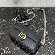 Fendi Baguette Chain Black Leather 8BR783 27x6x13.5cm - 4