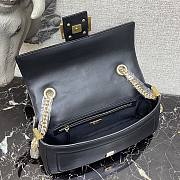 Fendi Baguette Chain Black Leather 8BR783 27x6x13.5cm - 5
