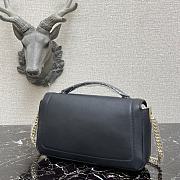 Fendi Baguette Chain Black Leather 8BR783 27x6x13.5cm - 6