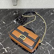 Fendi Baguette Chain Brown Leather 8BR783 27x6x13.5cm - 5