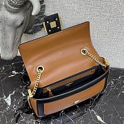 Fendi Baguette Chain Brown Leather 8BR783 27x6x13.5cm - 3