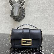 Fendi Mini Baguette Chain Black Leather 8BS045 19×5×10cm - 1